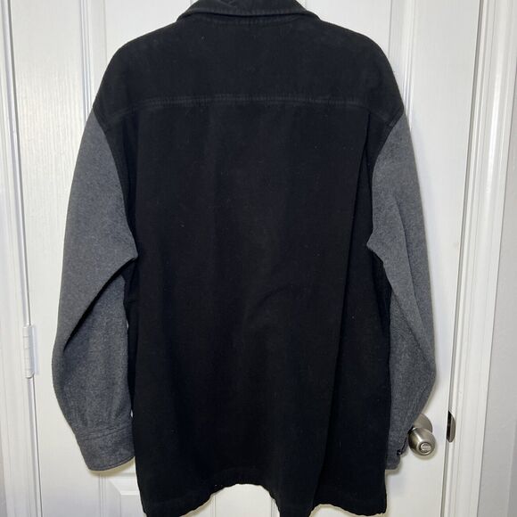 Nautica Competition Quarter Zip Fleece Mens XL Black Gray Vintage 90s Patch - Picture 5 of 8